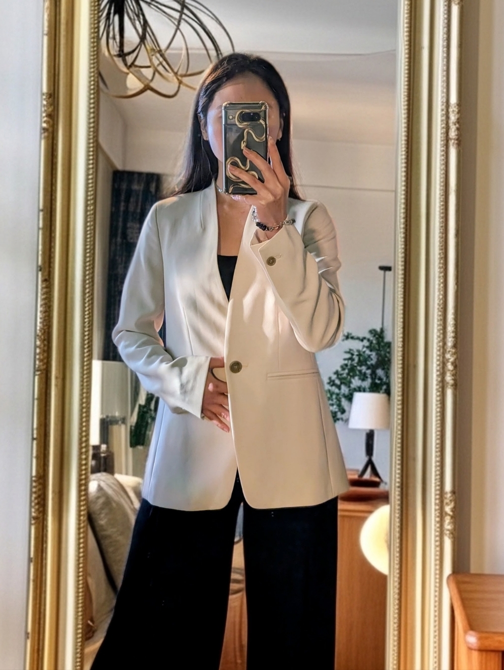 NWT Ann Taylor White Single-Button Blazer